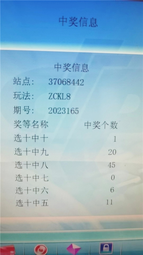 喜报5196万昨晚我市彩友喜中快乐8选十中十大奖啦